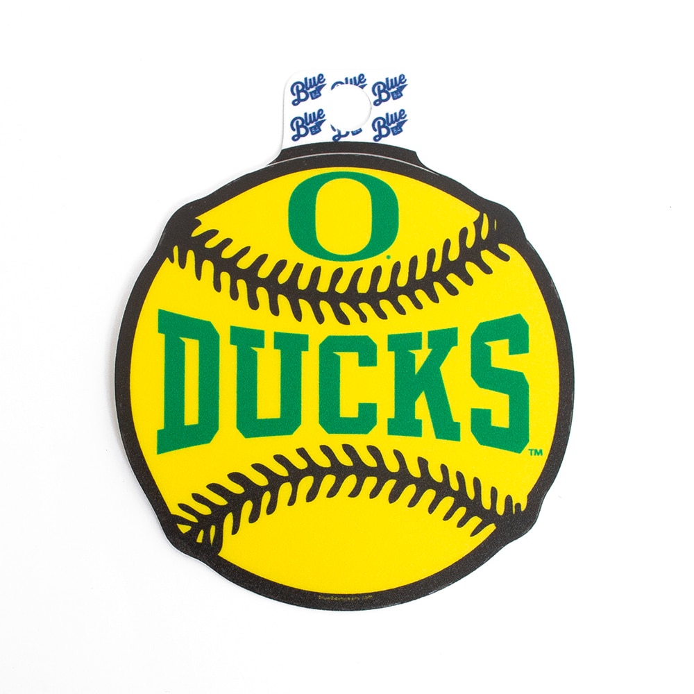 Classic Oregon O, Blue 84, Yellow, Stickers, Gifts, Softball, Ducks, 754016